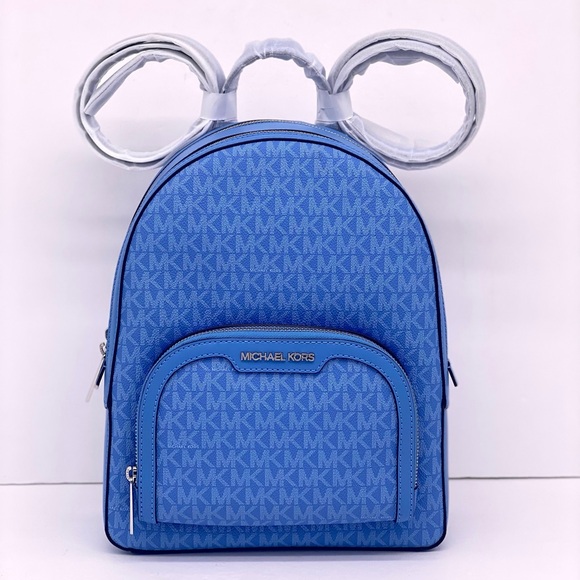 Michael Kors Jaycee Medium Backpack MK Blue - Picture 13 of 15
